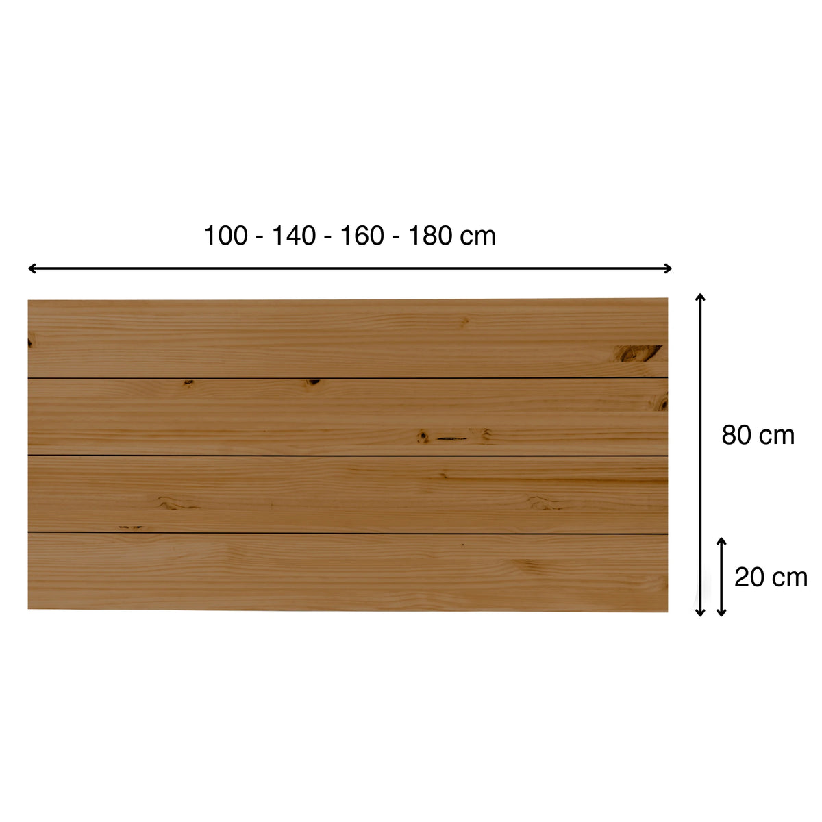 HIYORI Cabecero de cama de madera maciza. Acabado "D A R K".