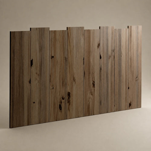 Testiera in legno massello Haku finitura Raw Gray