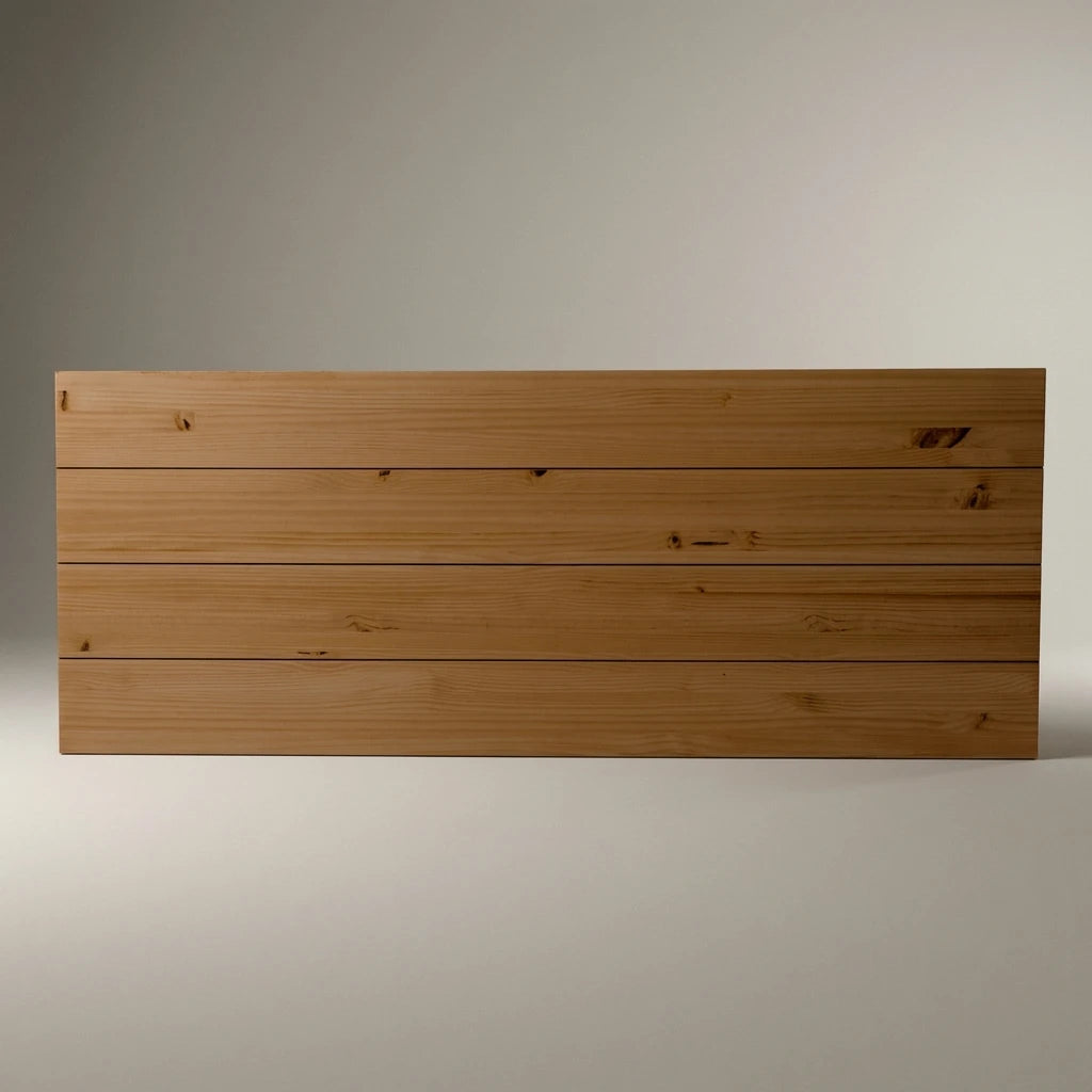 HIYORI Cabecero de cama de madera maciza. Acabado "D A R K".