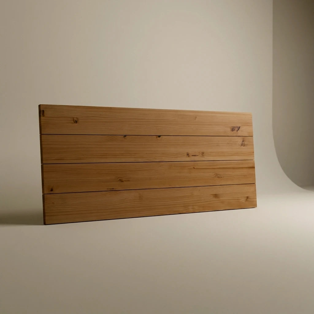HIYORI Cabecero de cama de madera maciza. Acabado "D A R K".
