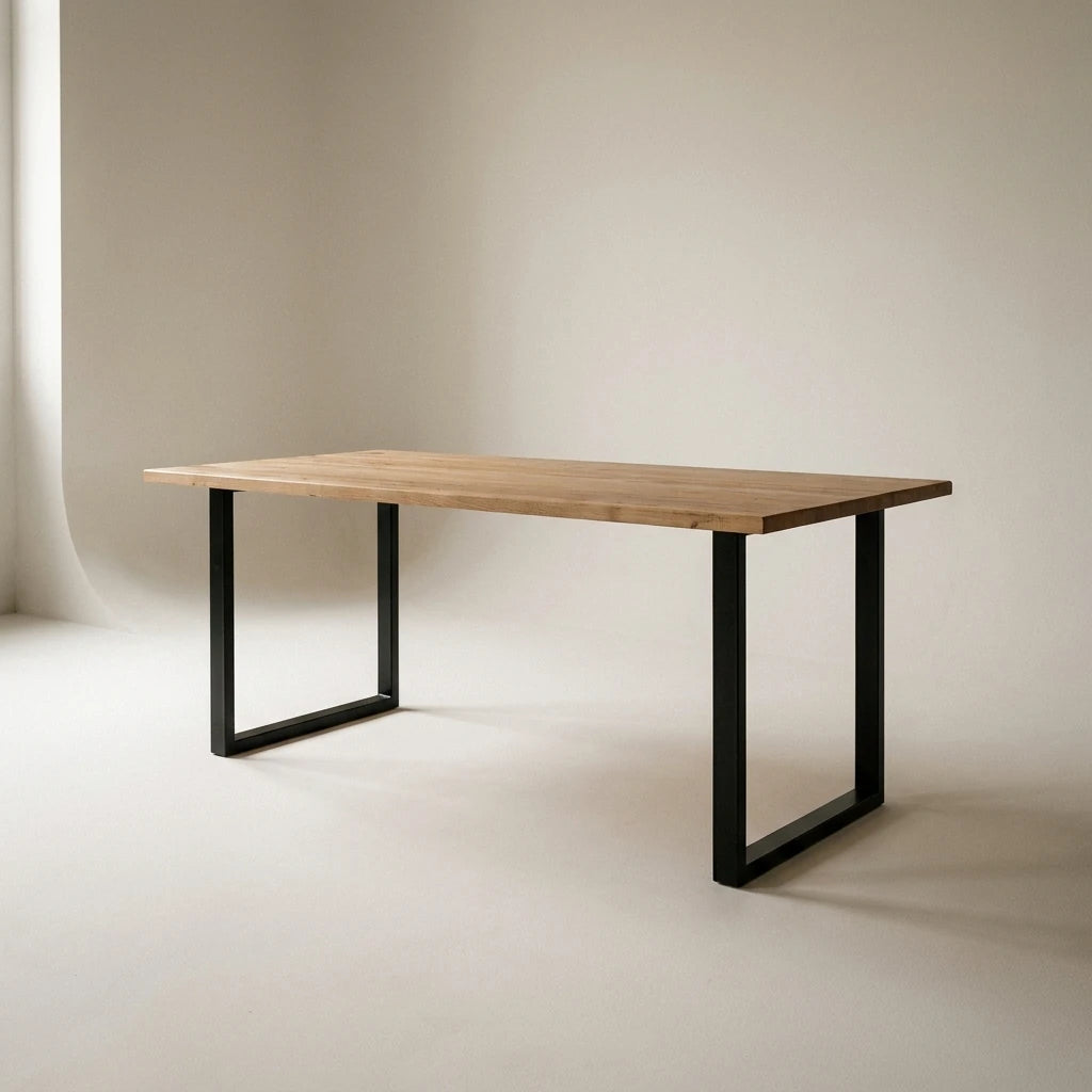 KASA Solid wood dining table. "DARK" finish.