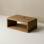 KINPU Solid wood floating bedside table. 