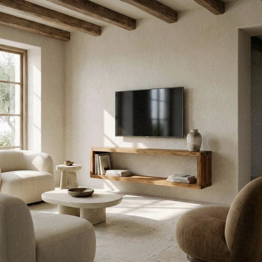 MIUNE Mueble para TV de madera maciza. Acabado "D A R K".