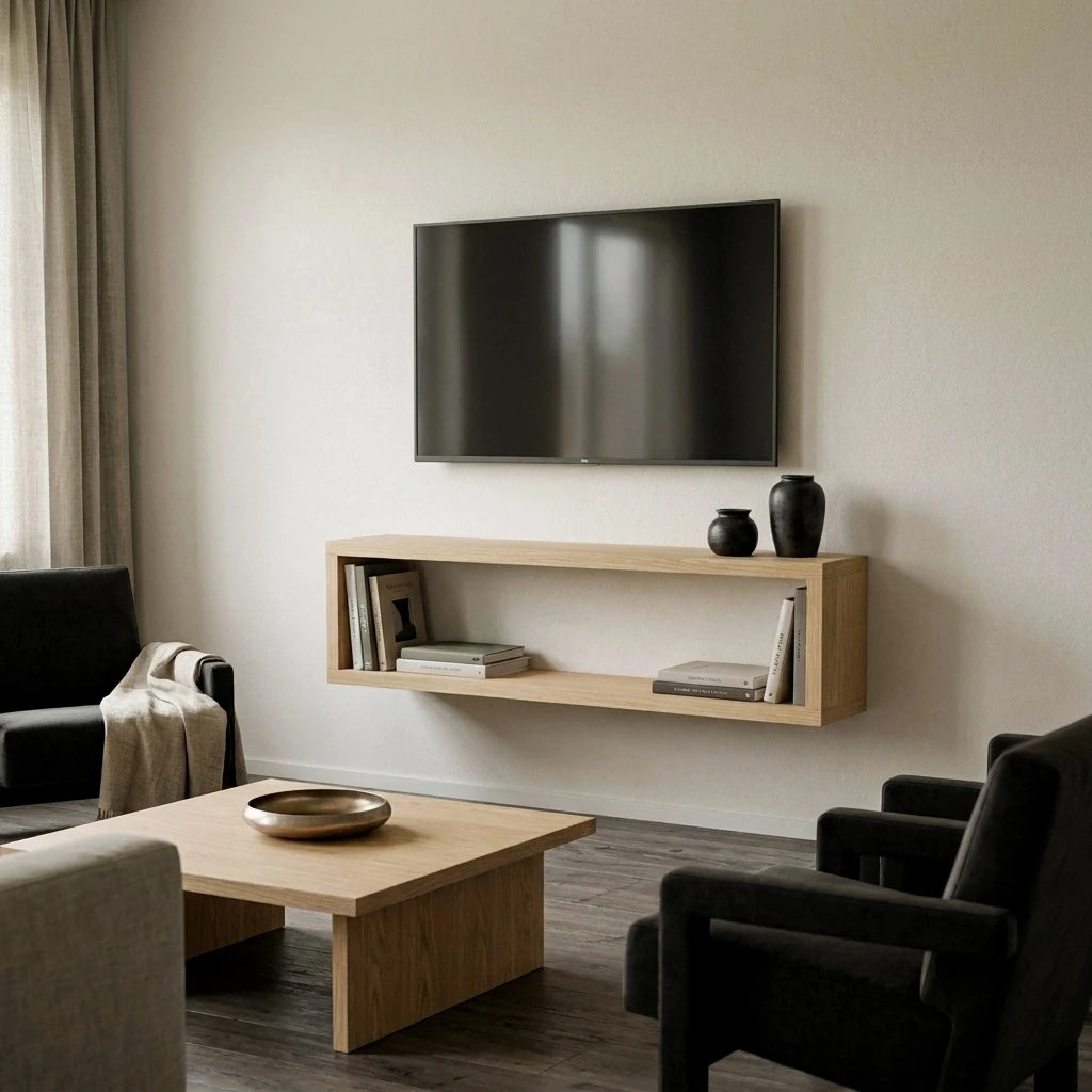 MIUNE Mueble para TV de madera maciza. Acabado "O A K".