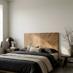 MOSAIC Tête de lit chevrons en bois massif.