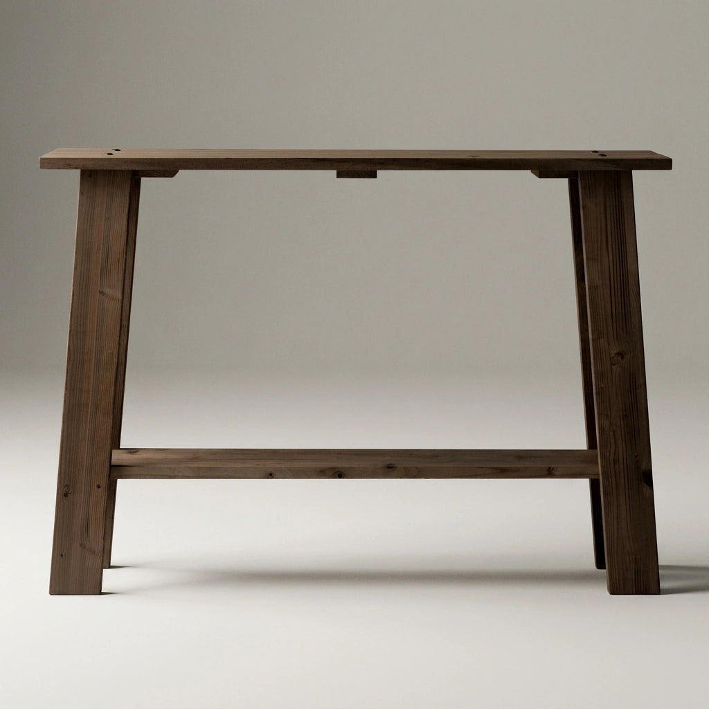 NASU Console - Hallway table in solid wood. "RAWGRAY" finish.