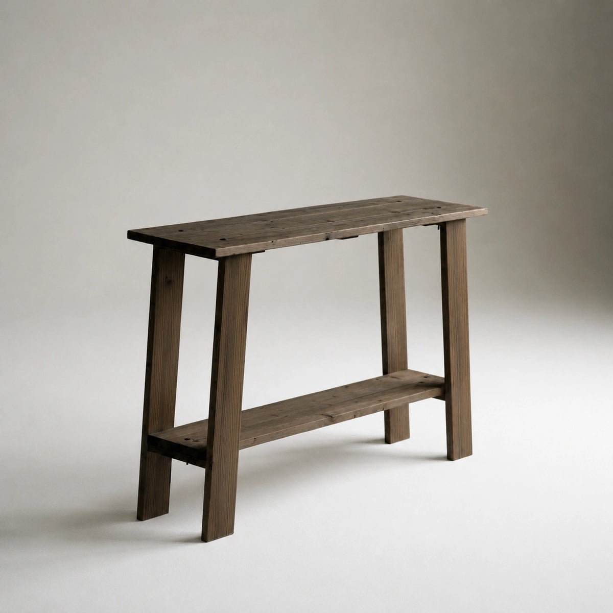 NASU Consola - Récepteur de bois massif. Accabado "RAWGRAY".