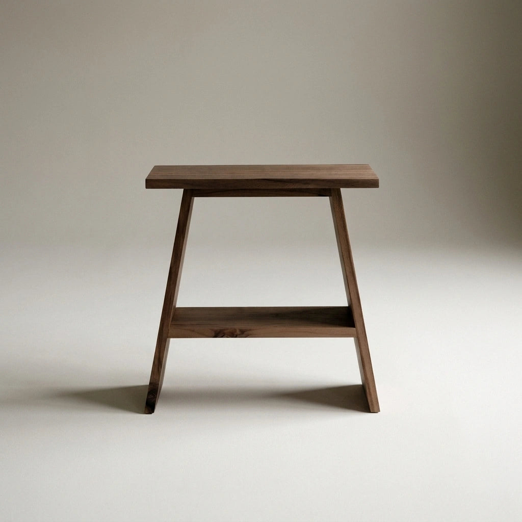 OOBAMI Solid wood bedside table. "RAWGRAY" finish.
