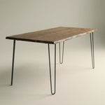 SHIOMI Solid wood dining table with sharp edges. 