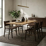 SHIOMI Solid wood dining table with live edge. 