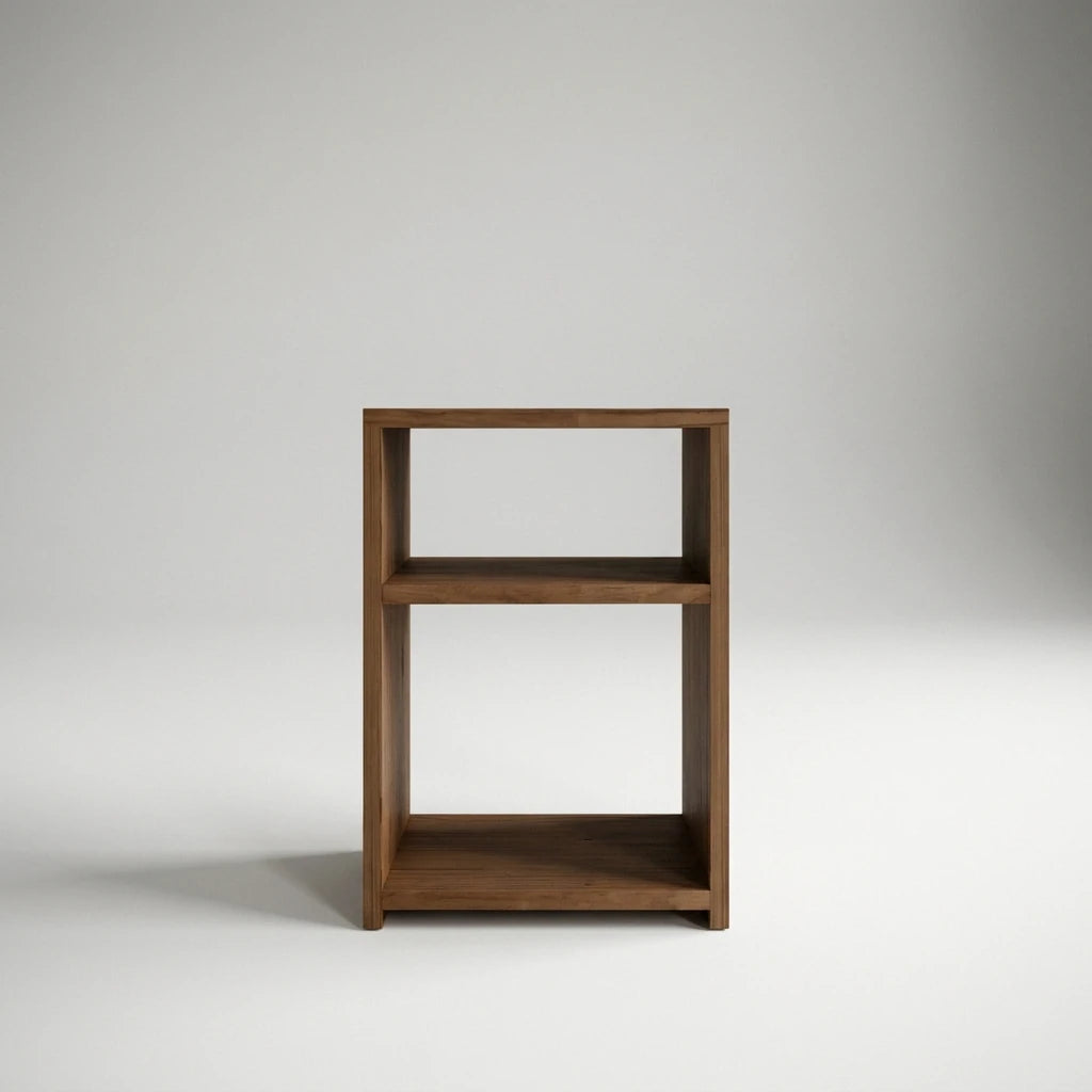 TEKARI Solid wood bedside table. "DARK" finish.
