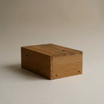TONE Solid wood floating bedside table with drawer. 