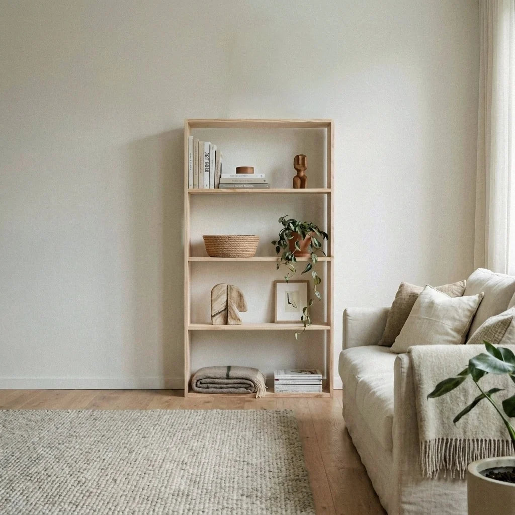 TSURUGI Estantería - Librería. Hauteur 145 cm. Acabado "NATUREL"