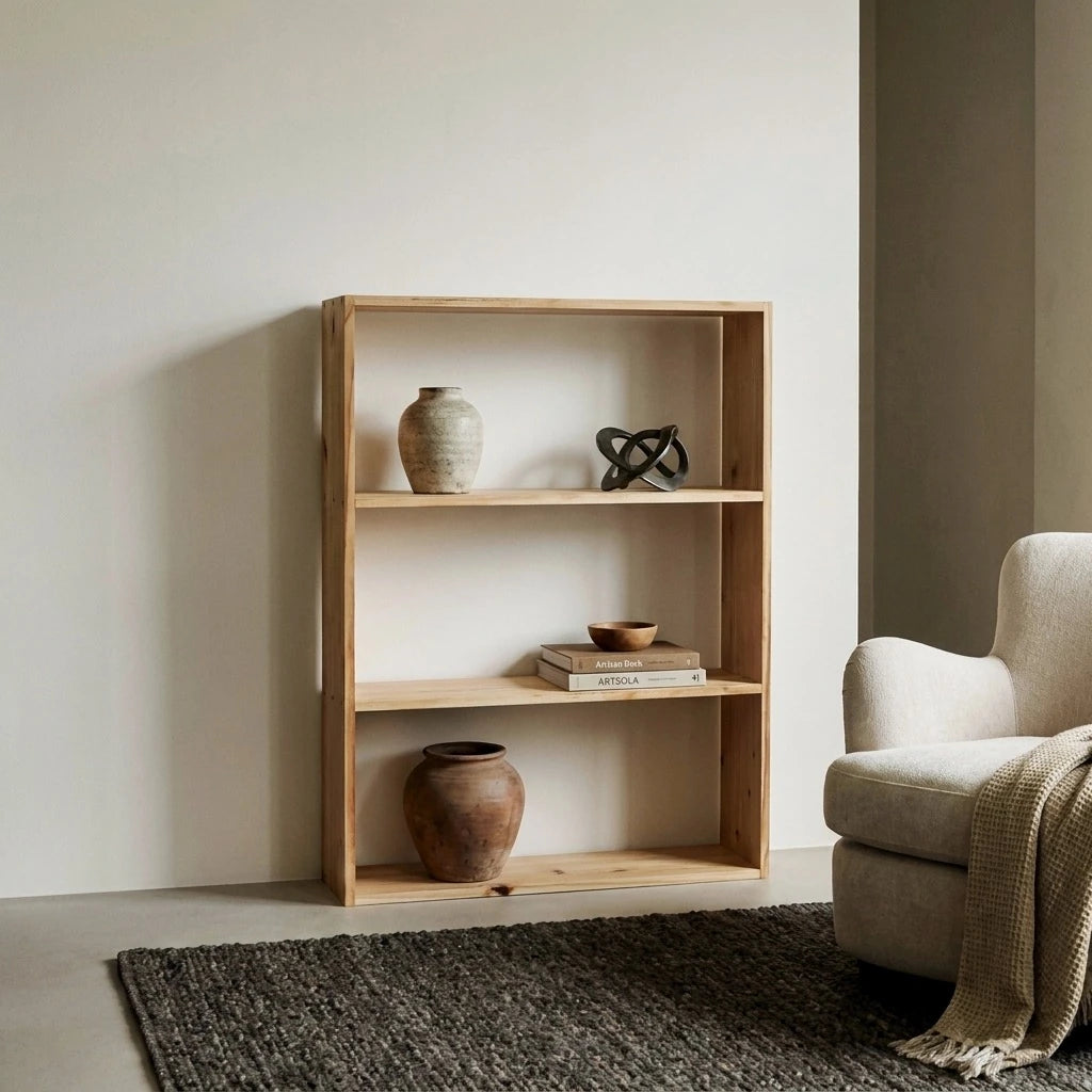 TSURUGI Bibliothèque - Étagère. Hauteur 106,5 cm. Acabado "CHÊNE"