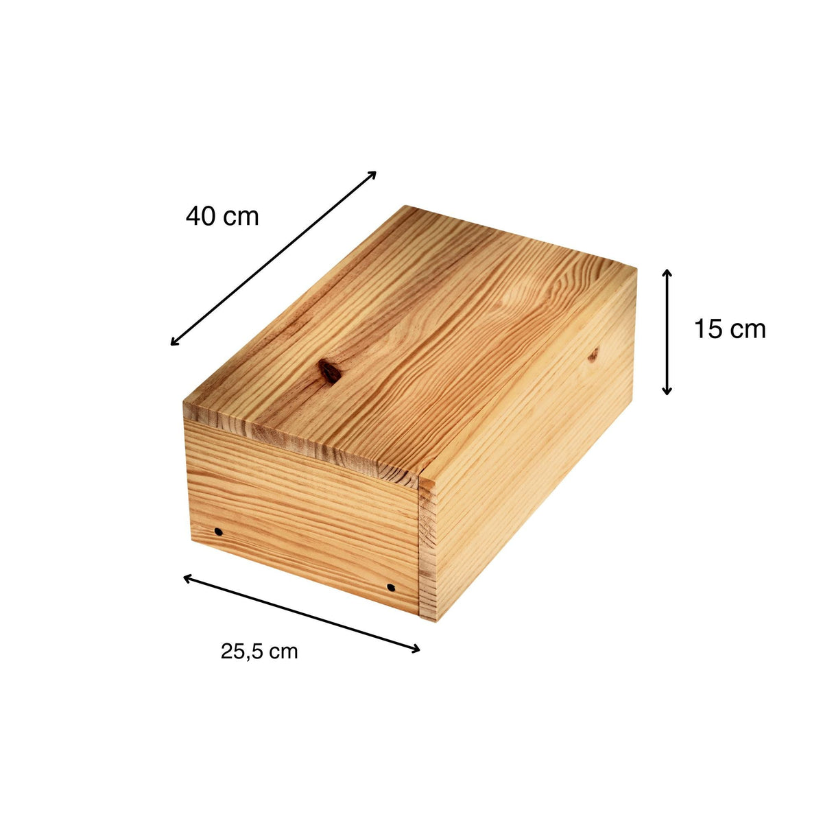 TONE Solid wood floating bedside table with drawer. "OAK" finish.