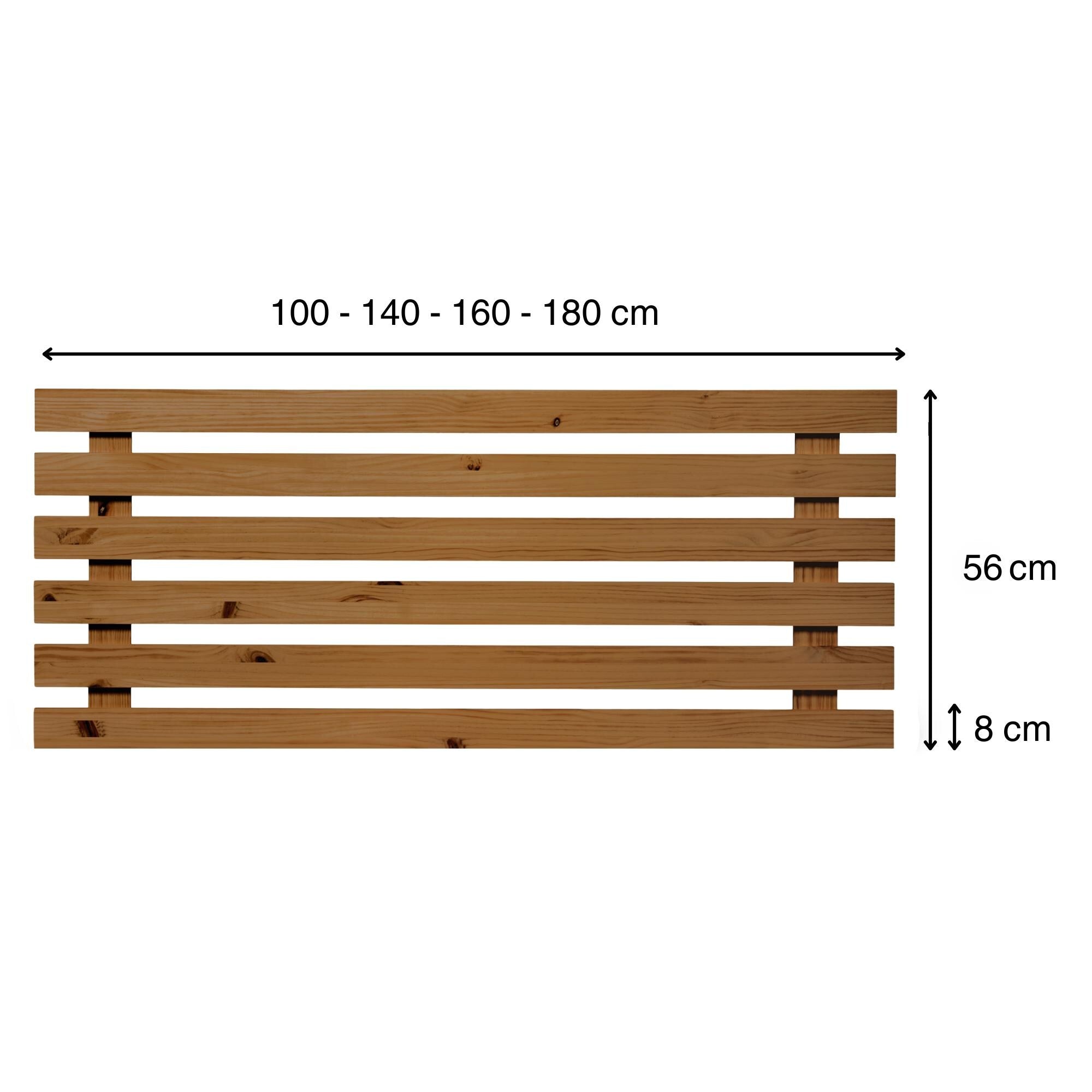 AINO Cabecero de madera maciza. Acabado "D A R K".