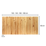 YARI Cabecero de madera maciza. Acabado 