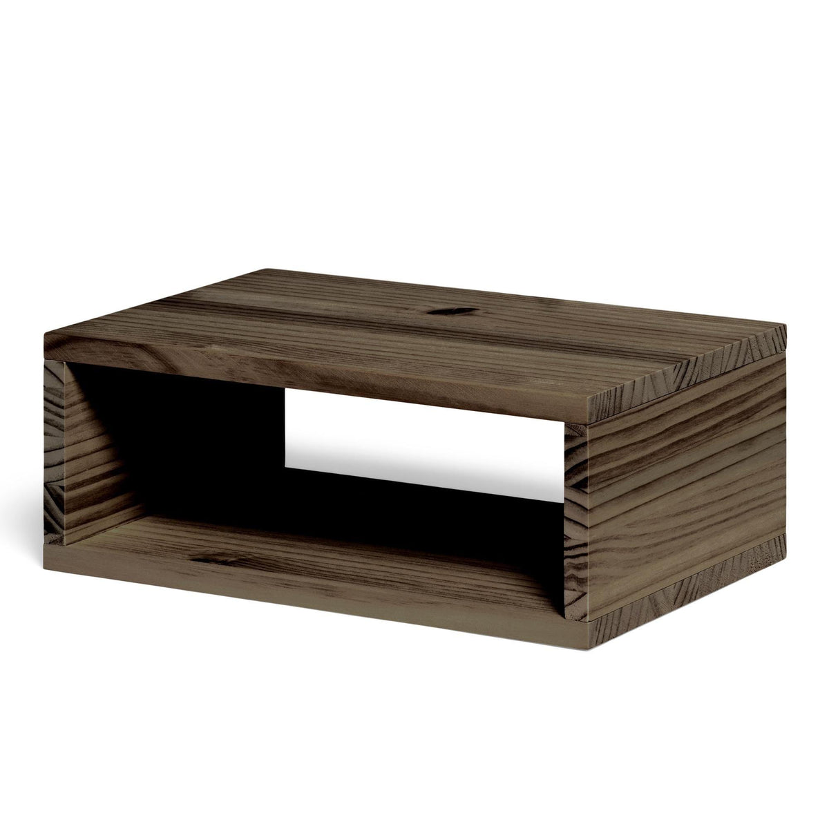 KINPU Solid wood floating bedside table. "RAWGRAY" finish.