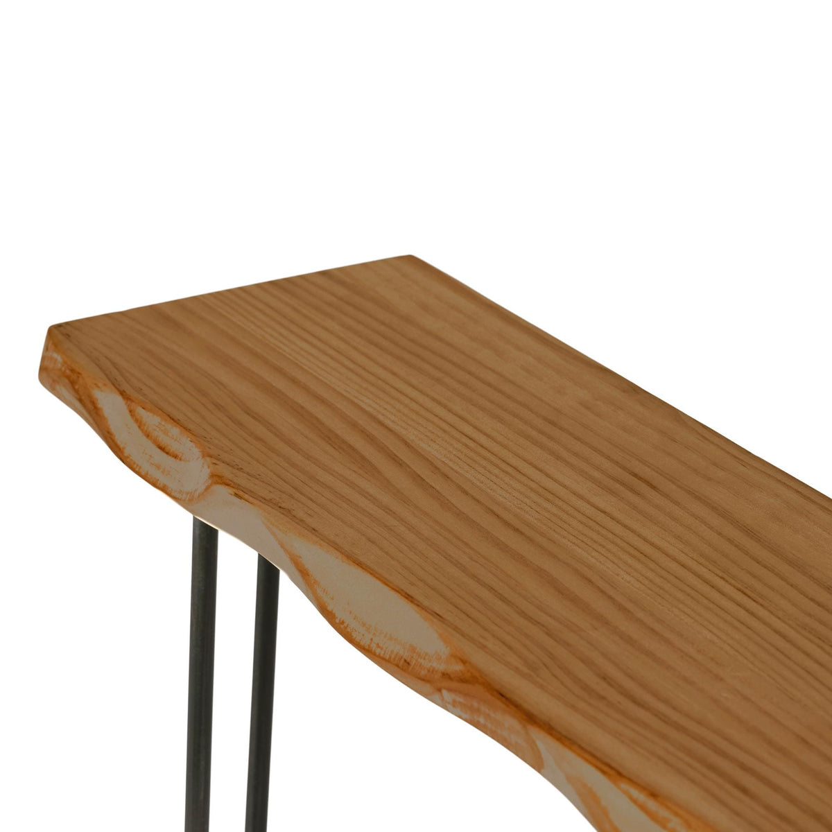 UTSUGI Console Table - Solid wood entryway table with live edge. "DARK" finish.
