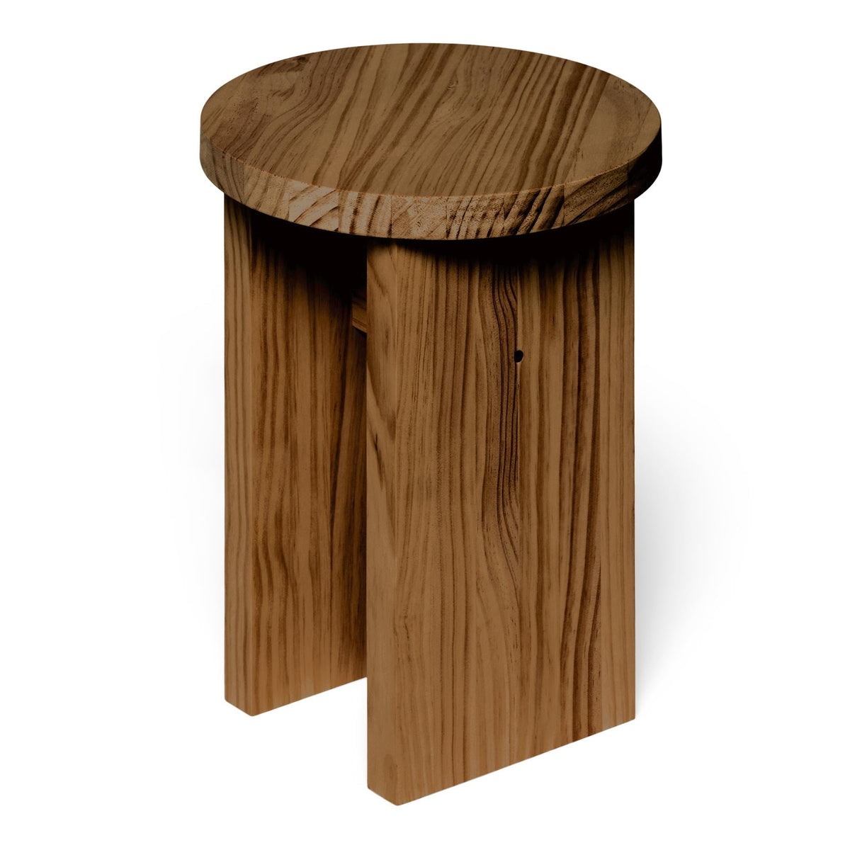 NORIKURA Taburete - Mesita de noche de madera maciza. Acabado "D A R K".