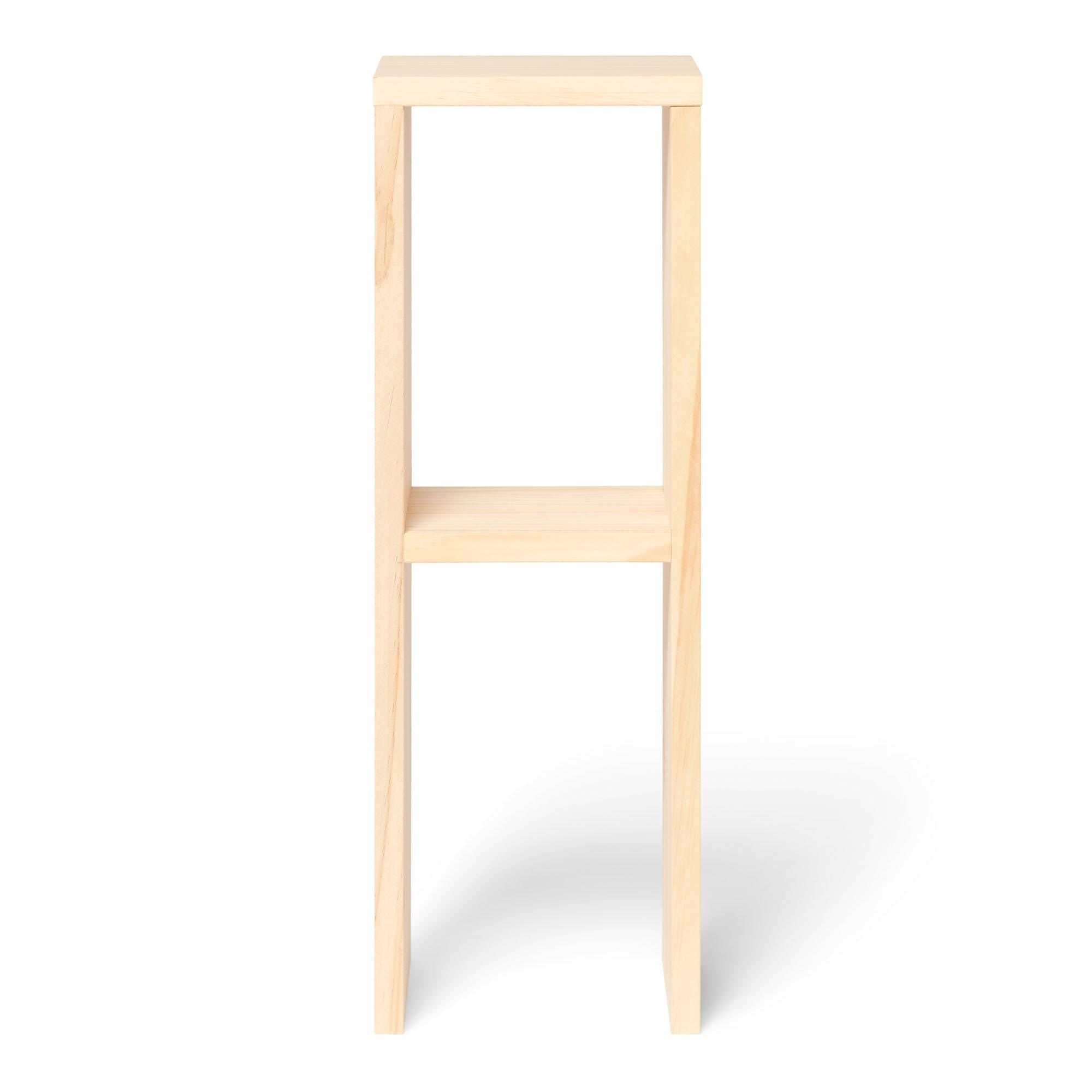 IWAKI Mesita de noche de madera maciza. Acabado "N A T U R A L".