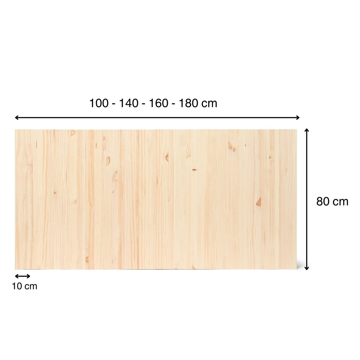 YARI Solid wood bed headboard. "NATURAL" finish.