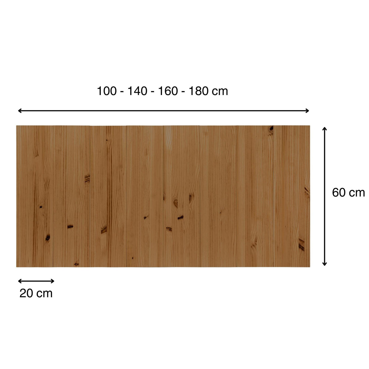 KITA Solid wood headboard. "D A R K" finish.