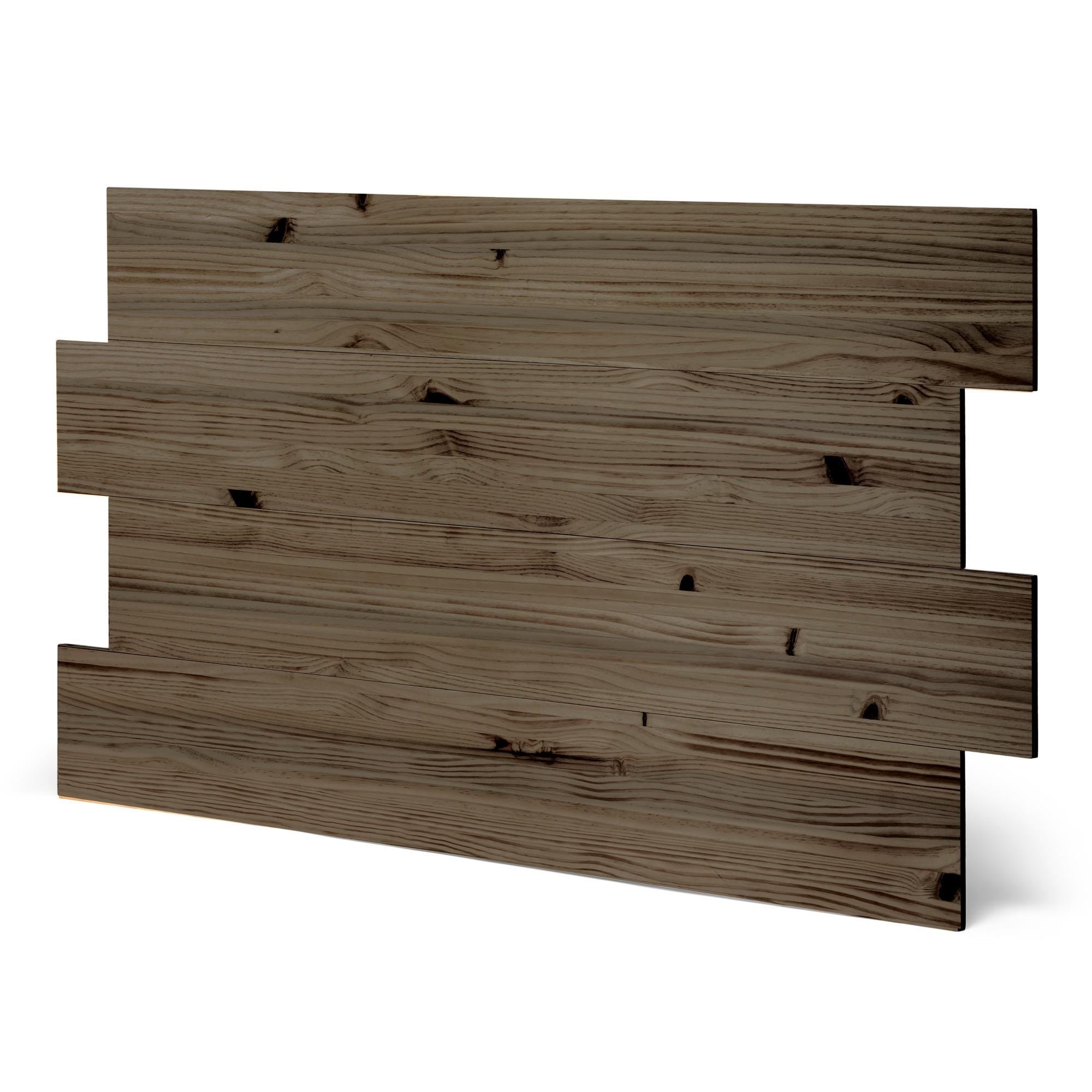 HIGASHI Cabecero de madera maciza. Acabado "R A W  G R A Y".