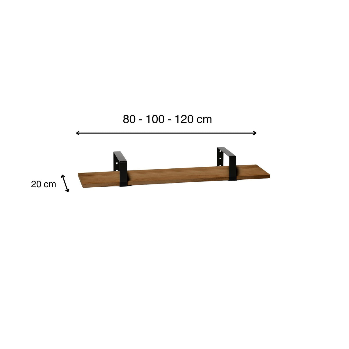 KABA Solid wood shelf. "DARK" finish.