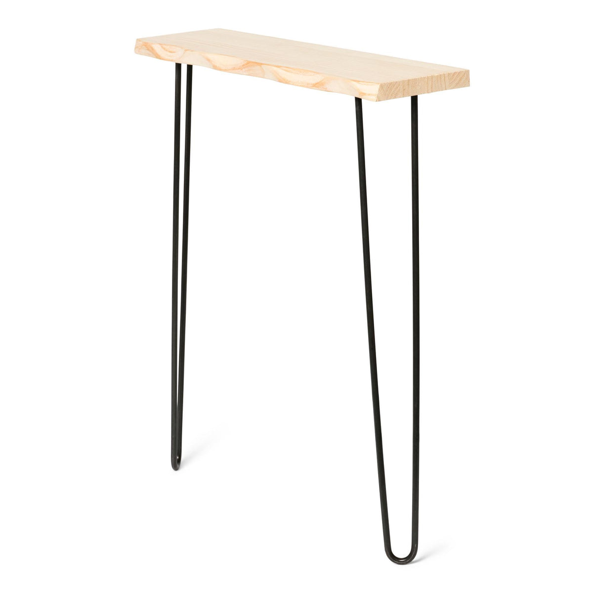 UTSUGI Console Table - Solid wood entryway table with live edge. "NATURAL" finish.