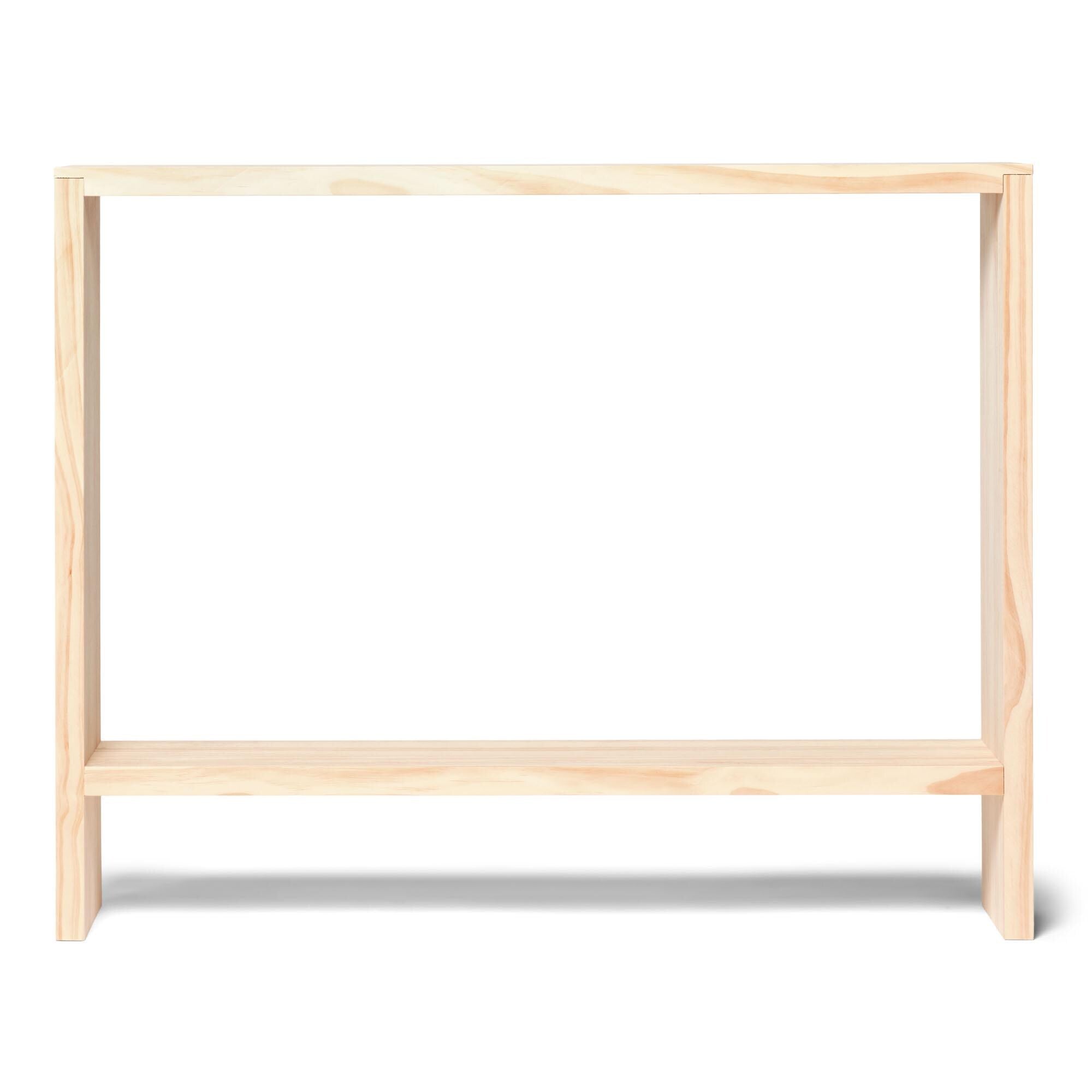 AGANO Consola - Recibidor de madera maciza. Acabado "N A T U R A L".