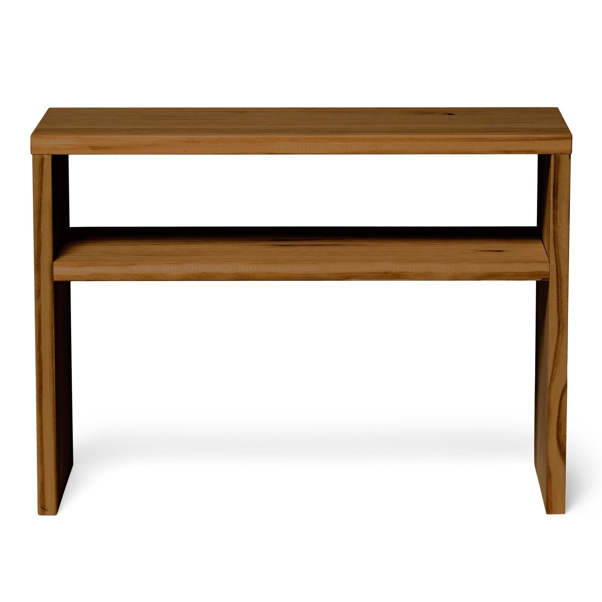 HOO Mesita de noche de madera maciza. Acabado "D A R K".