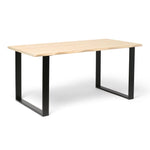 GASSAN Mesa de comedor canto vivo de madera maciza. Acabado 