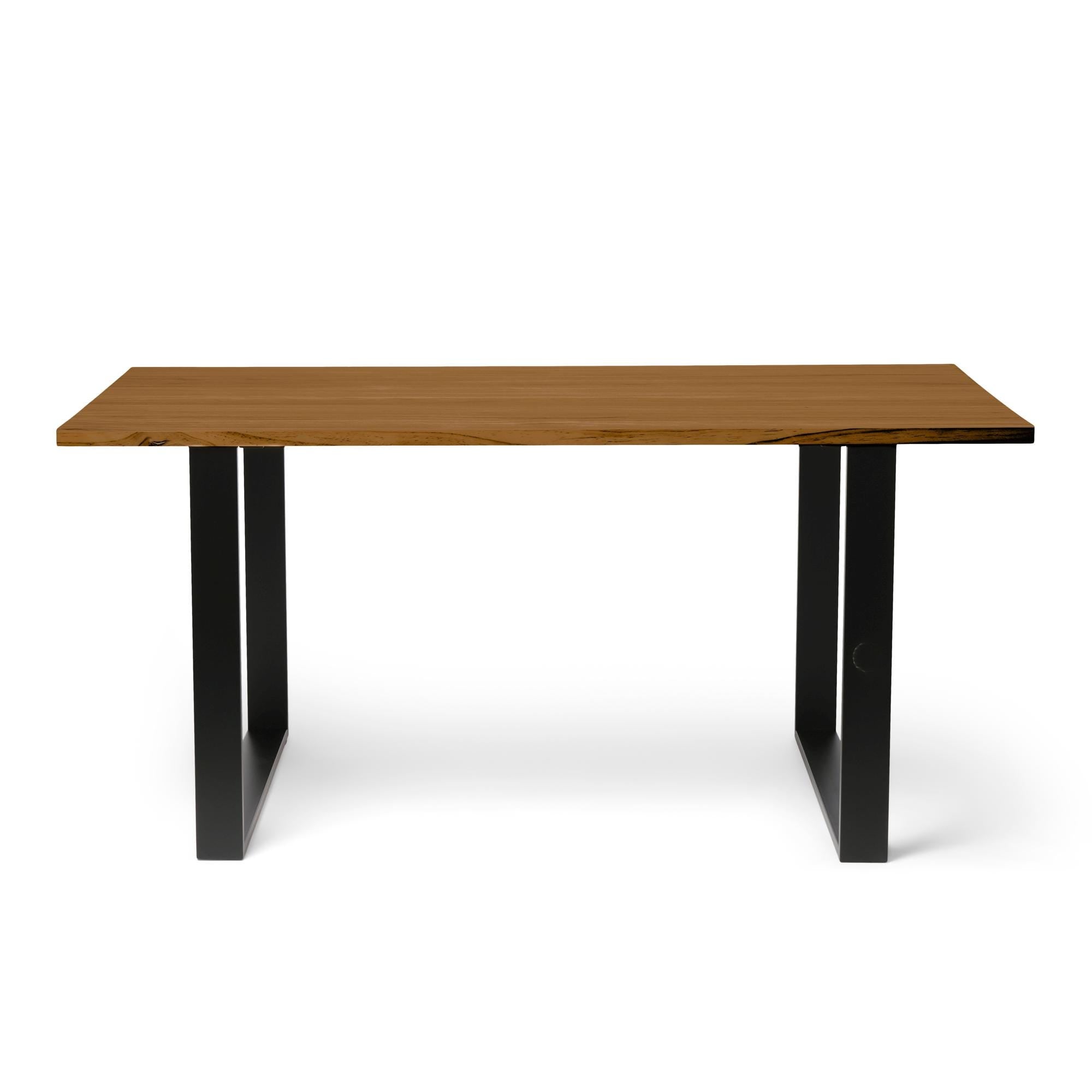 KASA Mesa de comedor de madera maciza. Acabado "D A R K".