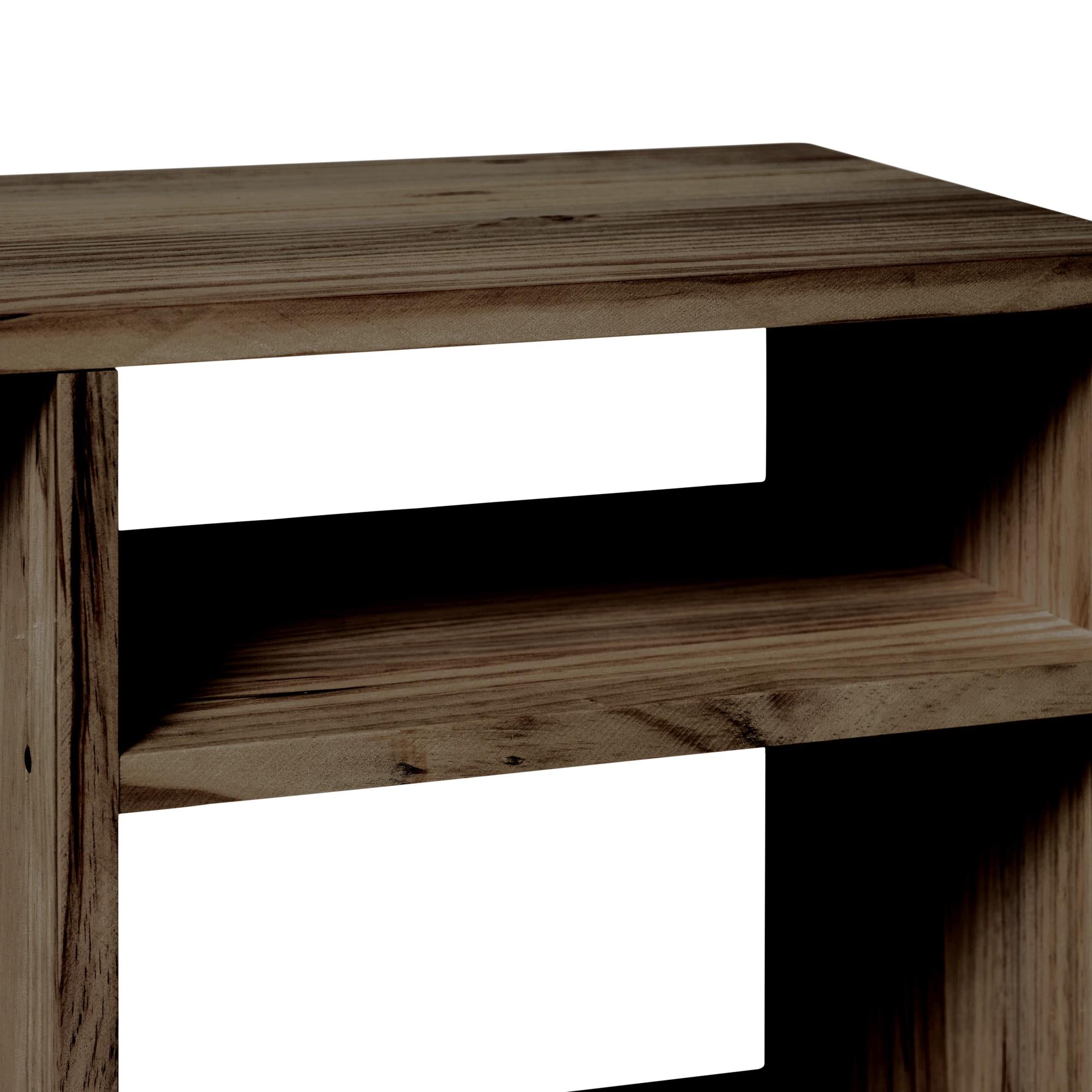 TESHIO Estantería - Mueble TV. Acabado "R A W  G R A Y"