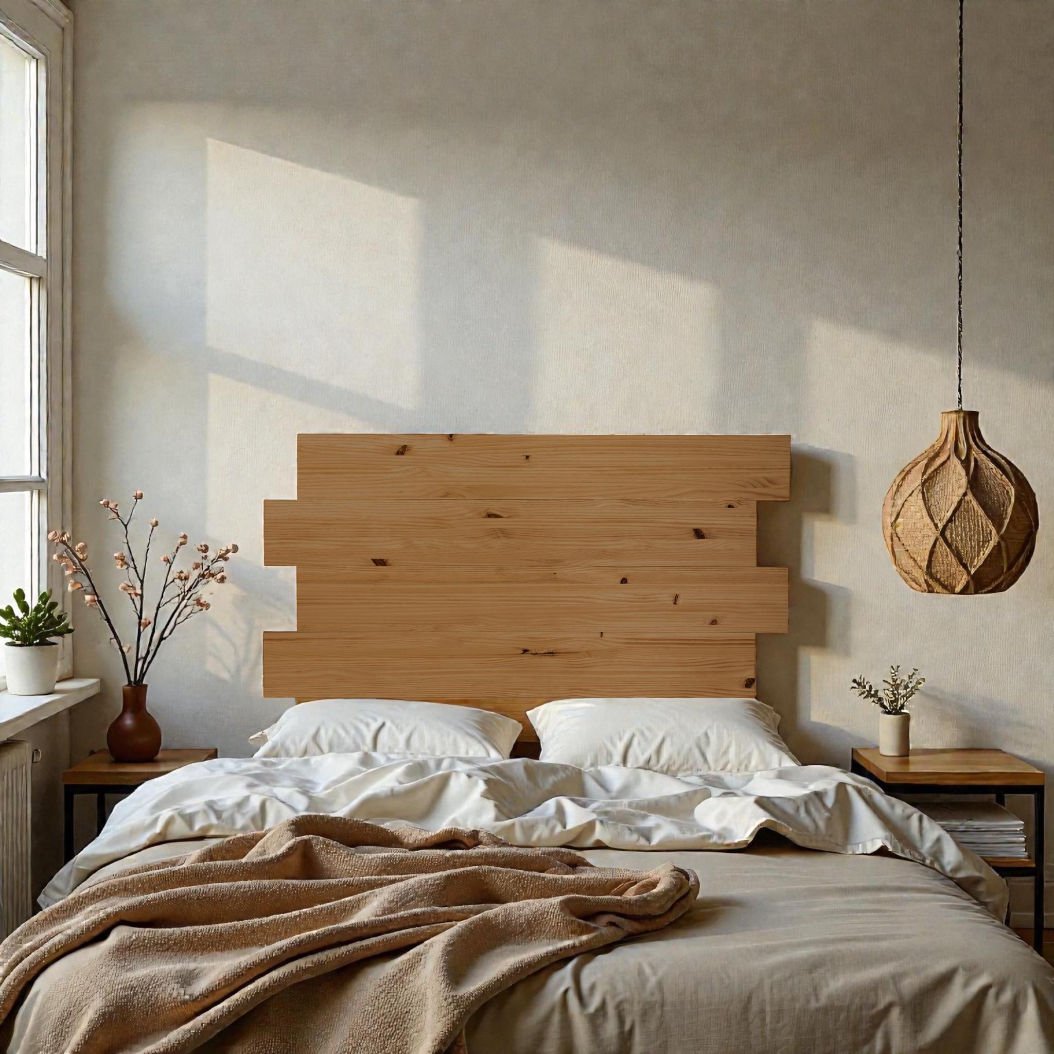 HIGASHI Cabecero de madera maciza. Acabado "D A R K".