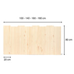 HAKU Cabecero de madera maciza. Acabado 