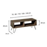 HIRA Mueble para TV de madera maciza. Acabado 