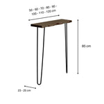 UTSUGI Consola - Recibidor de madera maciza con borde vivo. Acabado 