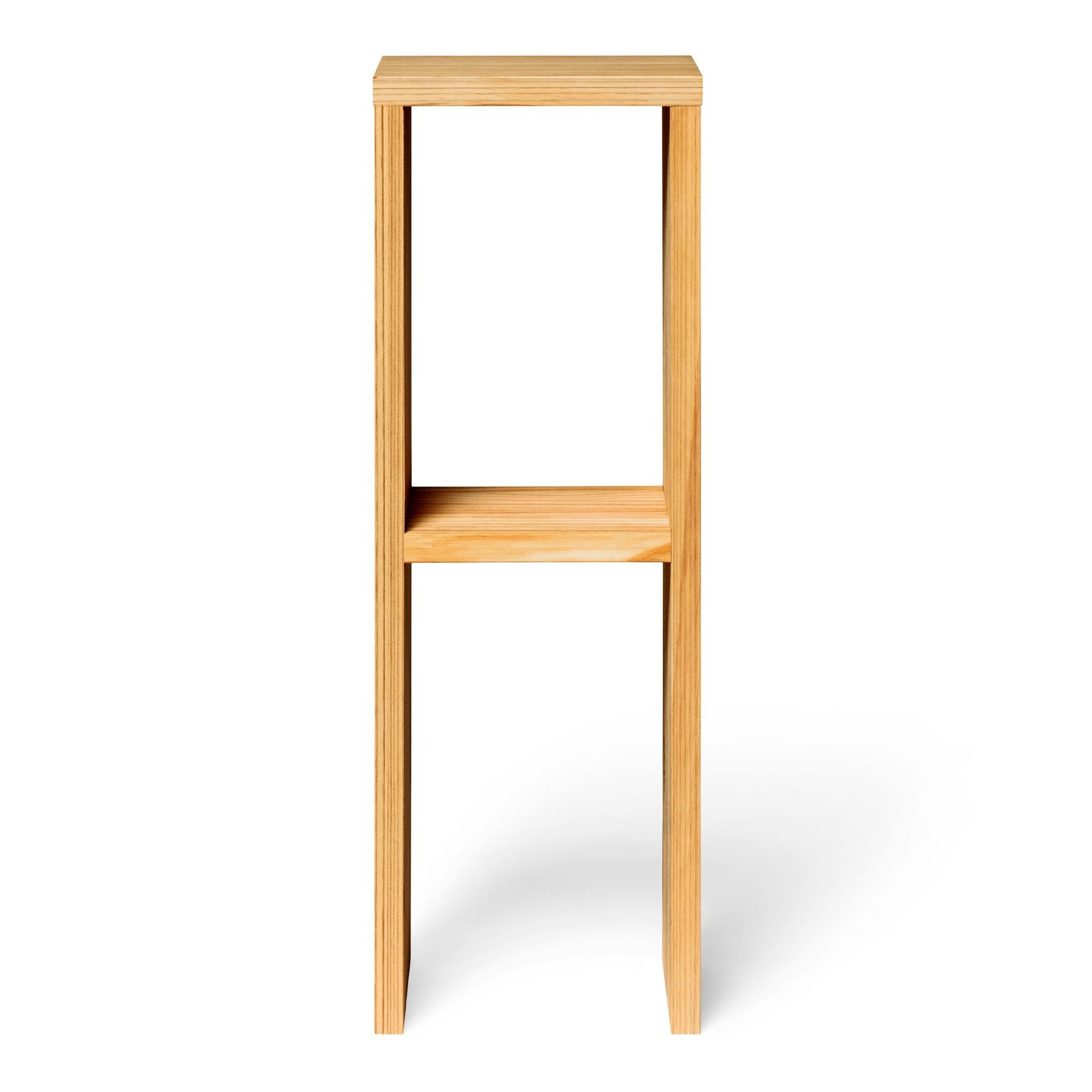 IWAKI Mesita de noche de madera maciza. Acabado "O A K".