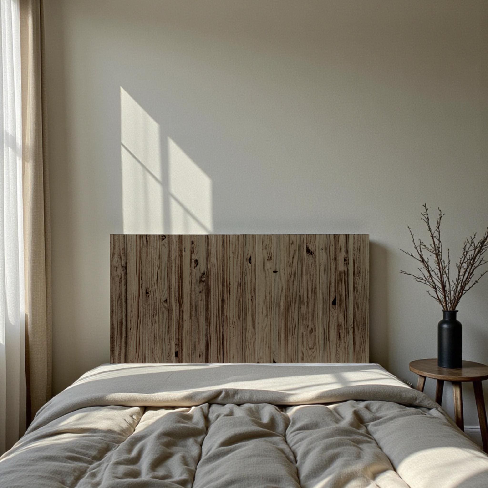 YARI Cabecero de madera maciza. Acabado "R A W  G R A Y".