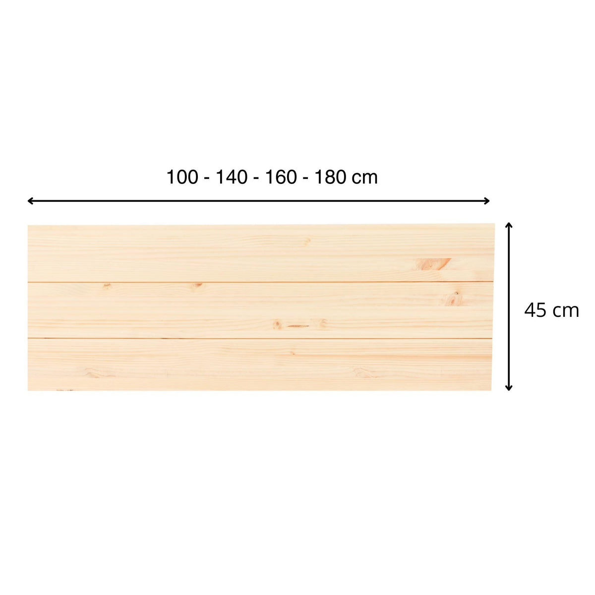 HIYORI Cabecero de cama de madera maciza. Acabado "N A T U R A L".
