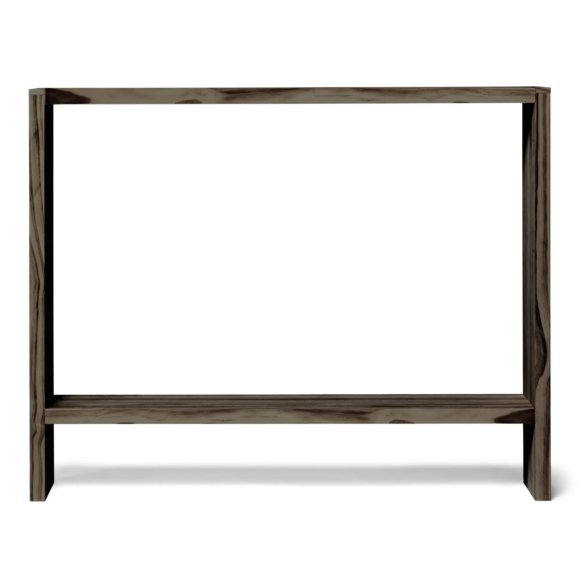 Consola AGANO acabado RAW GRAY vista frontal madera maciza