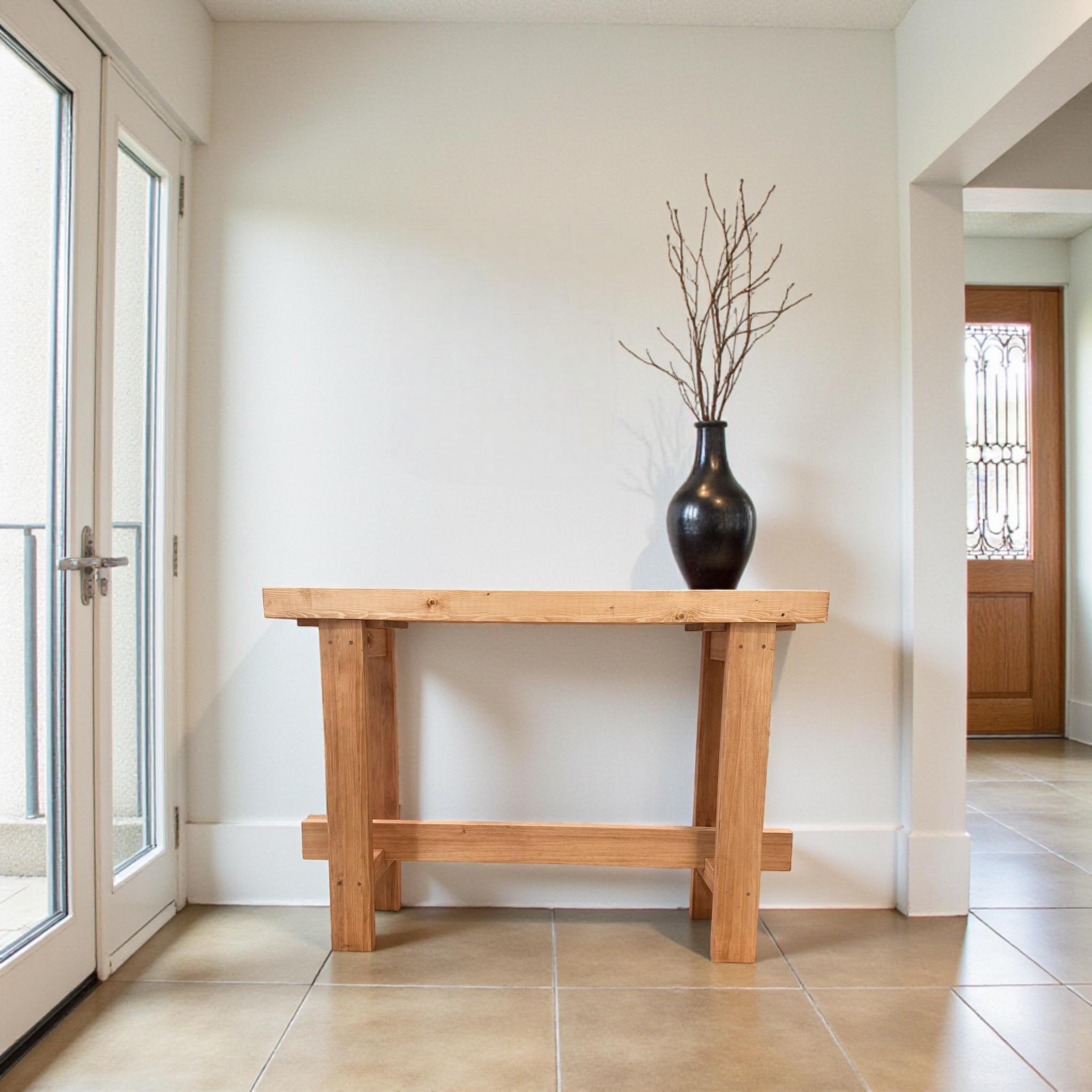 SHARI Consola - Recibidor de madera maciza. Acabado "D A R K".