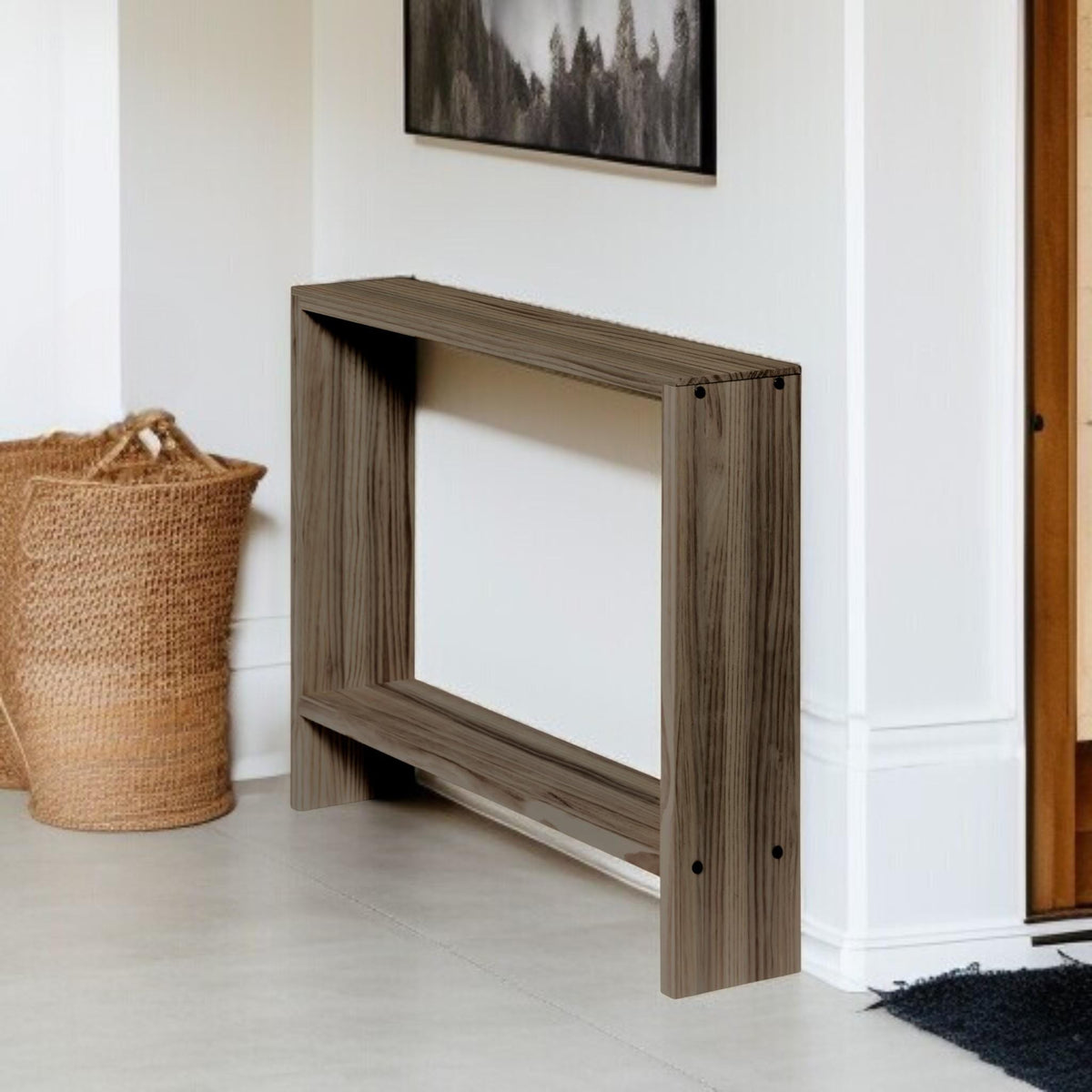 AGANO Consola - Recibidor de madera maciza. Acabado 
