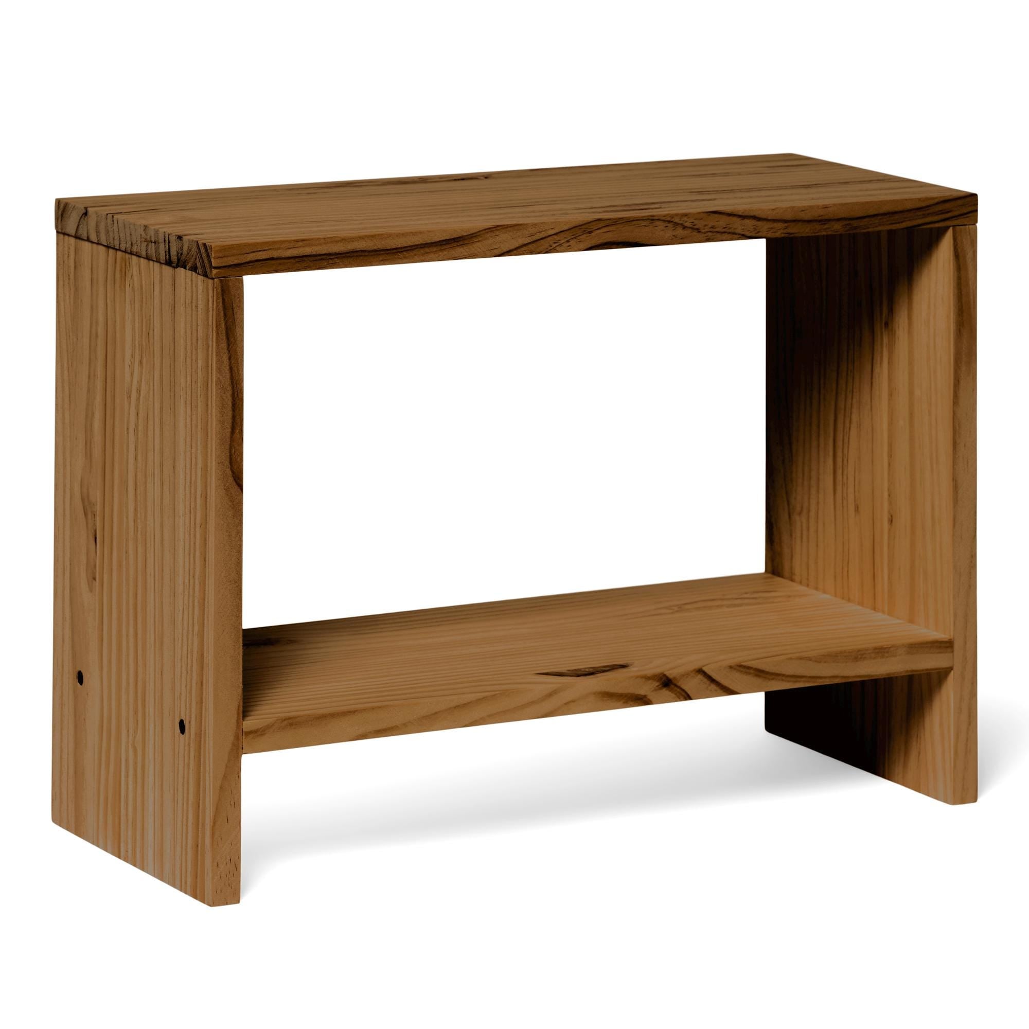 AKAISHI Mesita de noche de madera maciza. Acabado "D A R K".