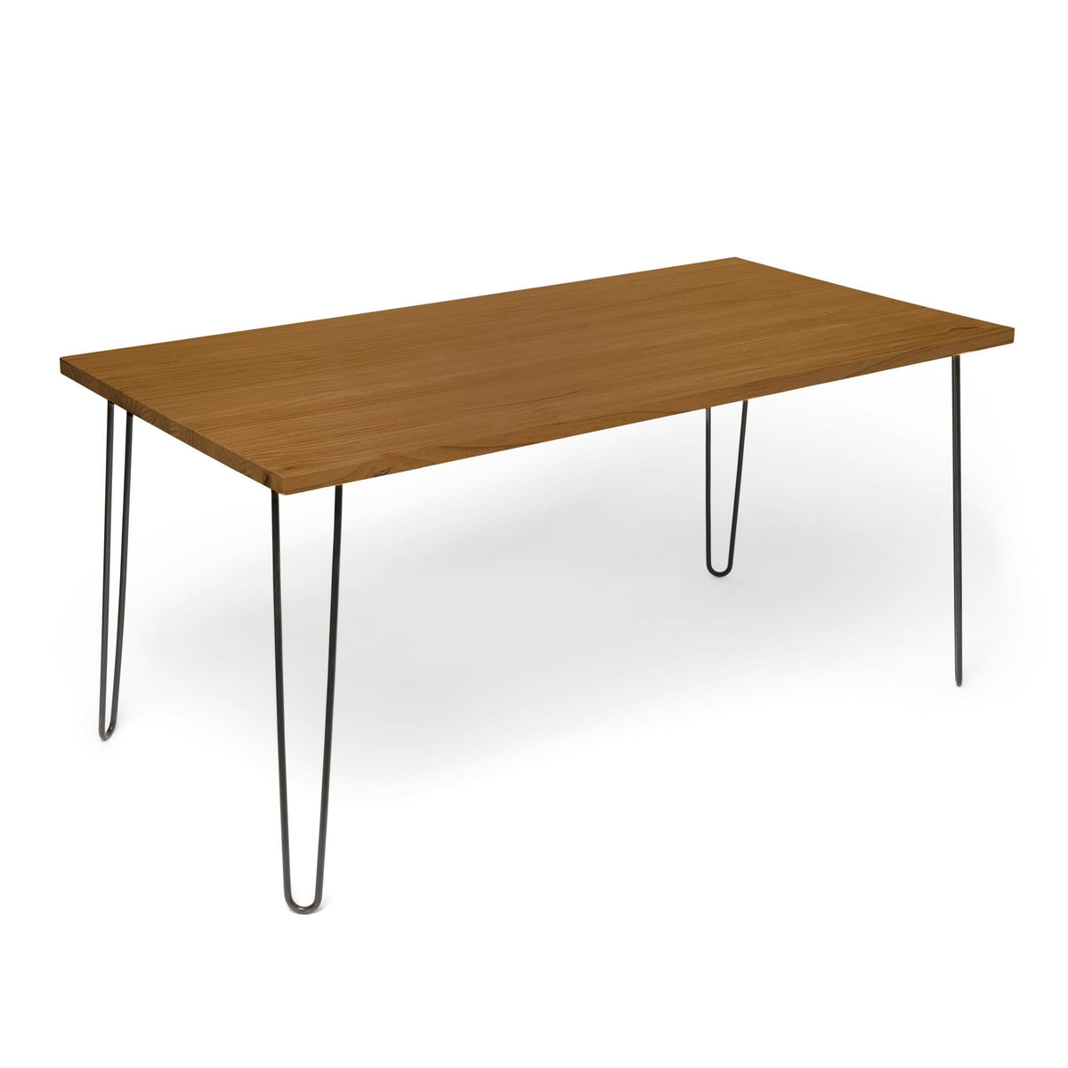 SENJO Solid wood dining table with sharp edges. "DARK" finish.