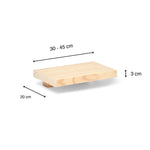 ONTAKE Mesita de noche flotante de madera maciza. Acabado 