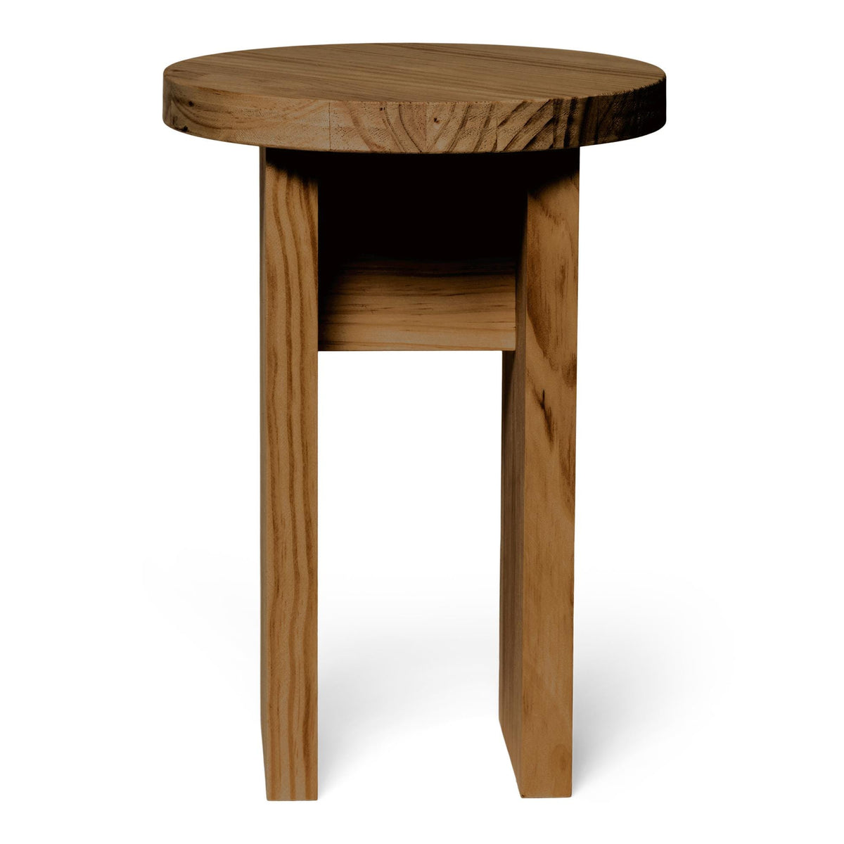 NORIKURA Taburete - Mesita de noche de madera maciza. Acabado "D A R K".