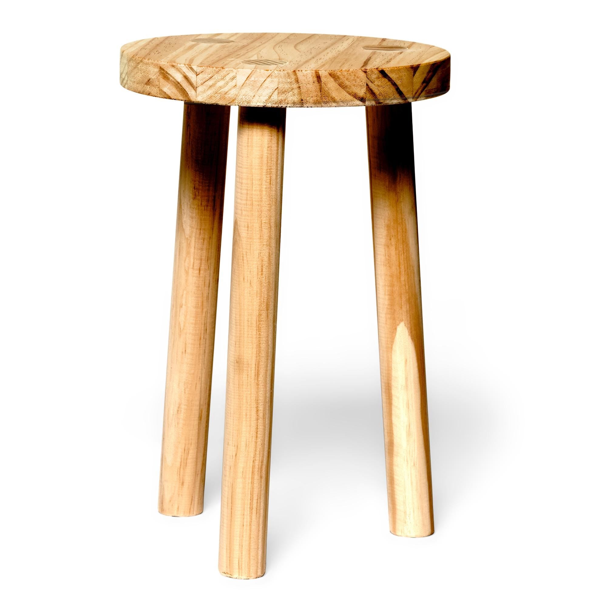 KARASAWA Taburete - Mesita de noche de madera maciza. Acabado "O A K".